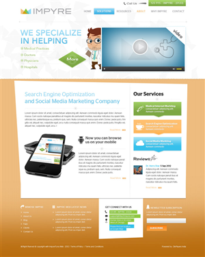 Web Design by the-lion-king for Impyre, LLC | Design: #1017120