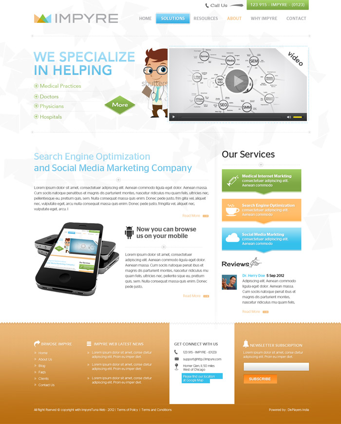 Web Design by the-lion-king for Impyre, LLC | Design #1017121