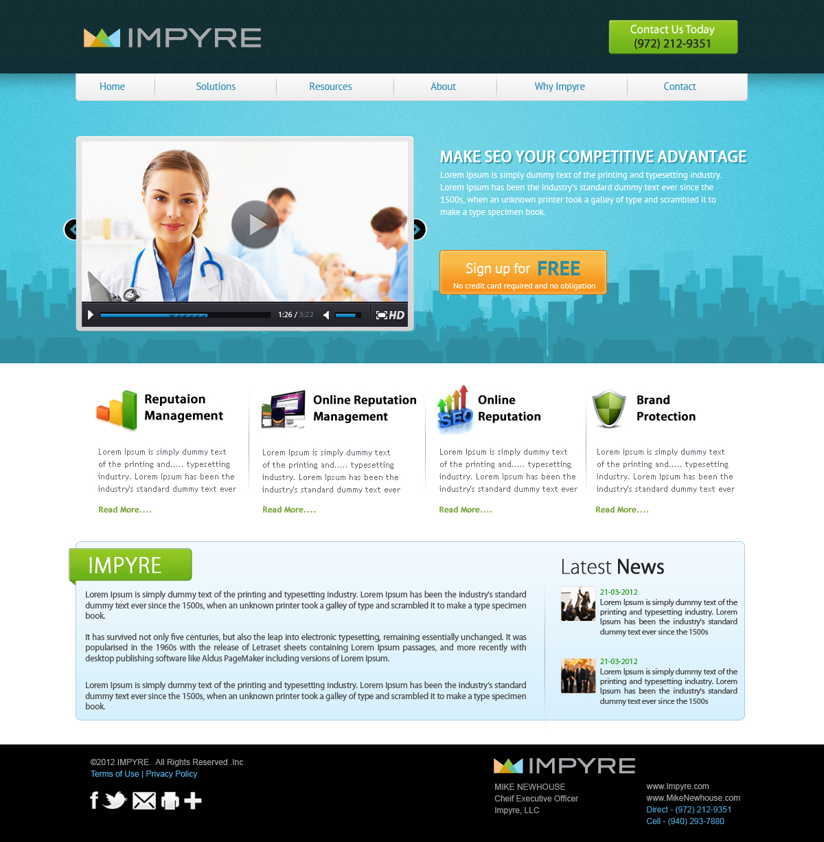 Web Design by OM for Impyre, LLC | Design #1011546