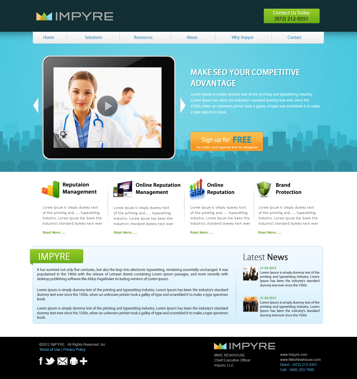 Web Design par OM pour Impyre, LLC | Design #1011547