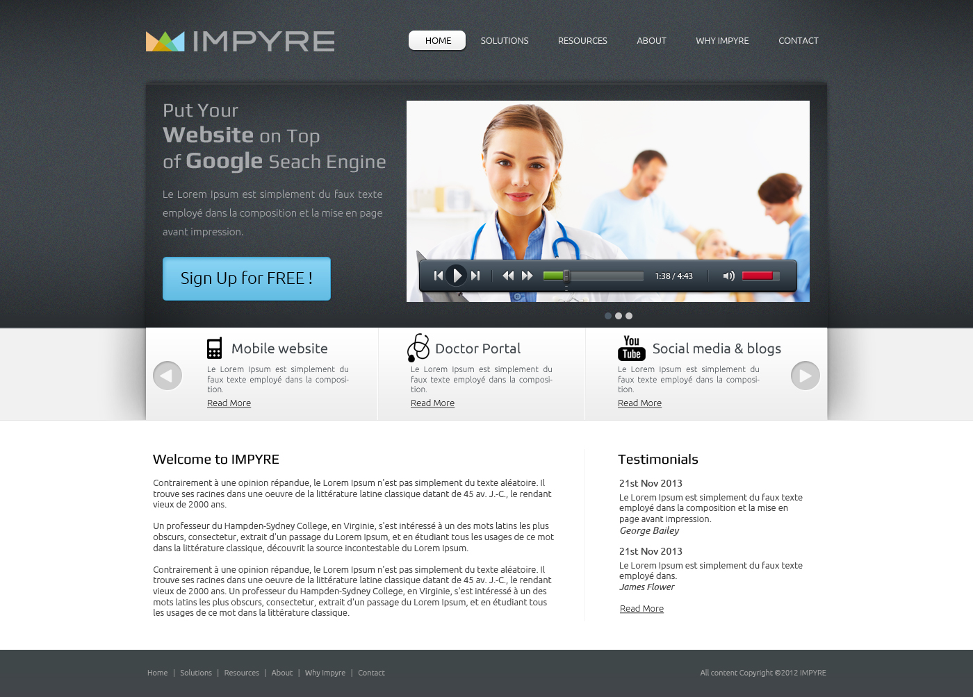 Web Design by OM for Impyre, LLC | Design #1013704
