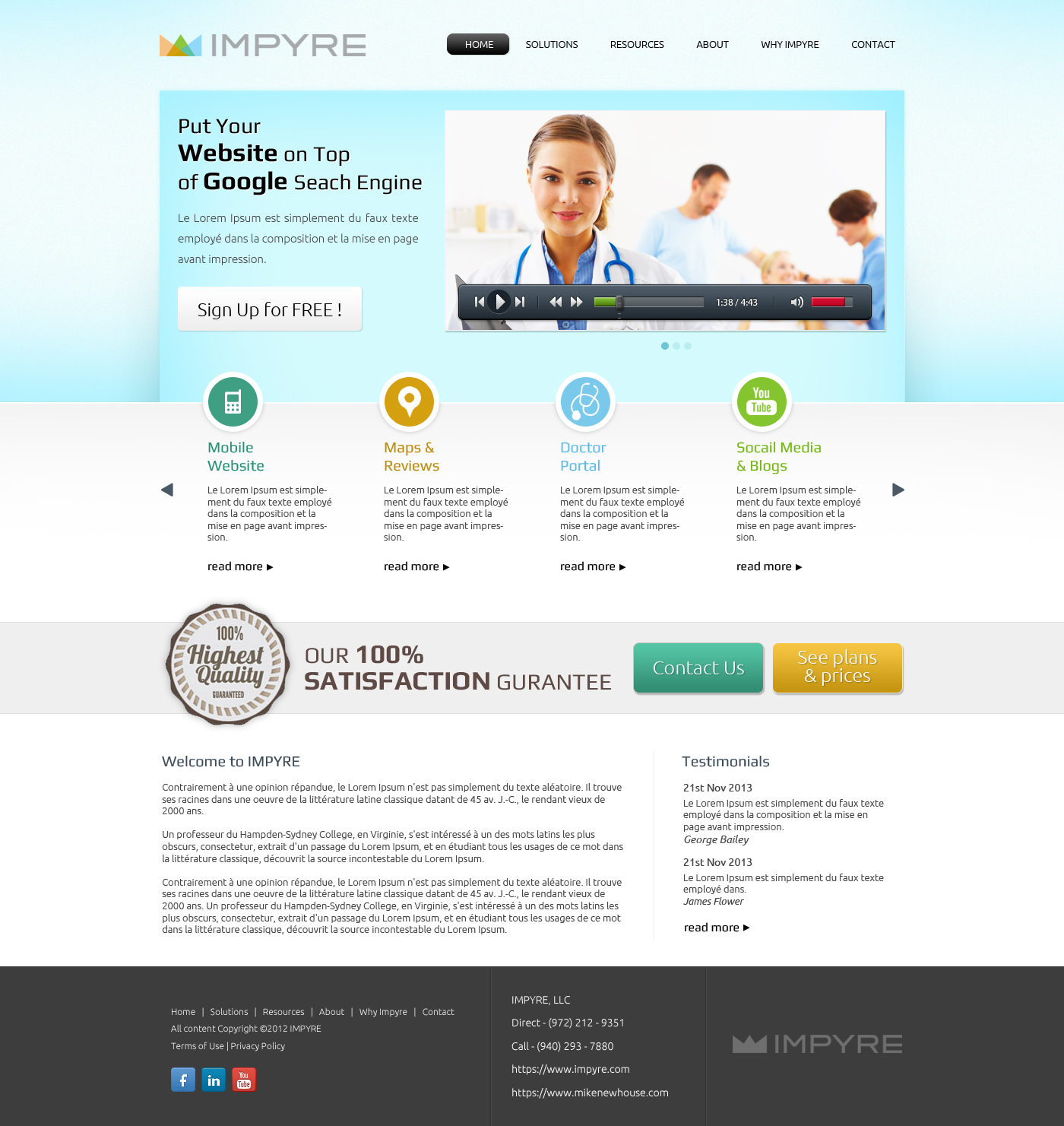 Web Design by OM for Impyre, LLC | Design #1019972