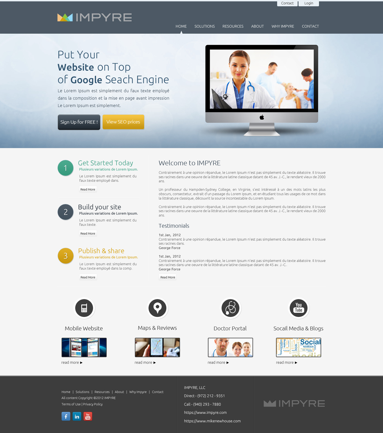Web Design by OM for Impyre, LLC | Design #1020025