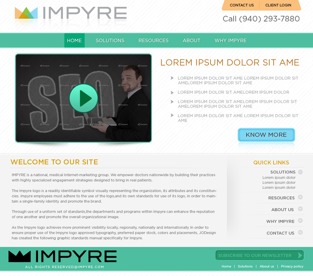 Web Design par Eminents Infosoft pour Impyre, LLC | Design #1009908