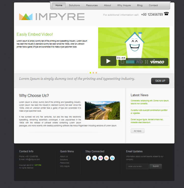 Web Design by Naveen Kumar for Impyre, LLC | Design #1010598