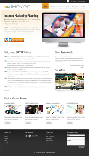 Web Design by leavingimpression for Impyre, LLC | Design: #1016931