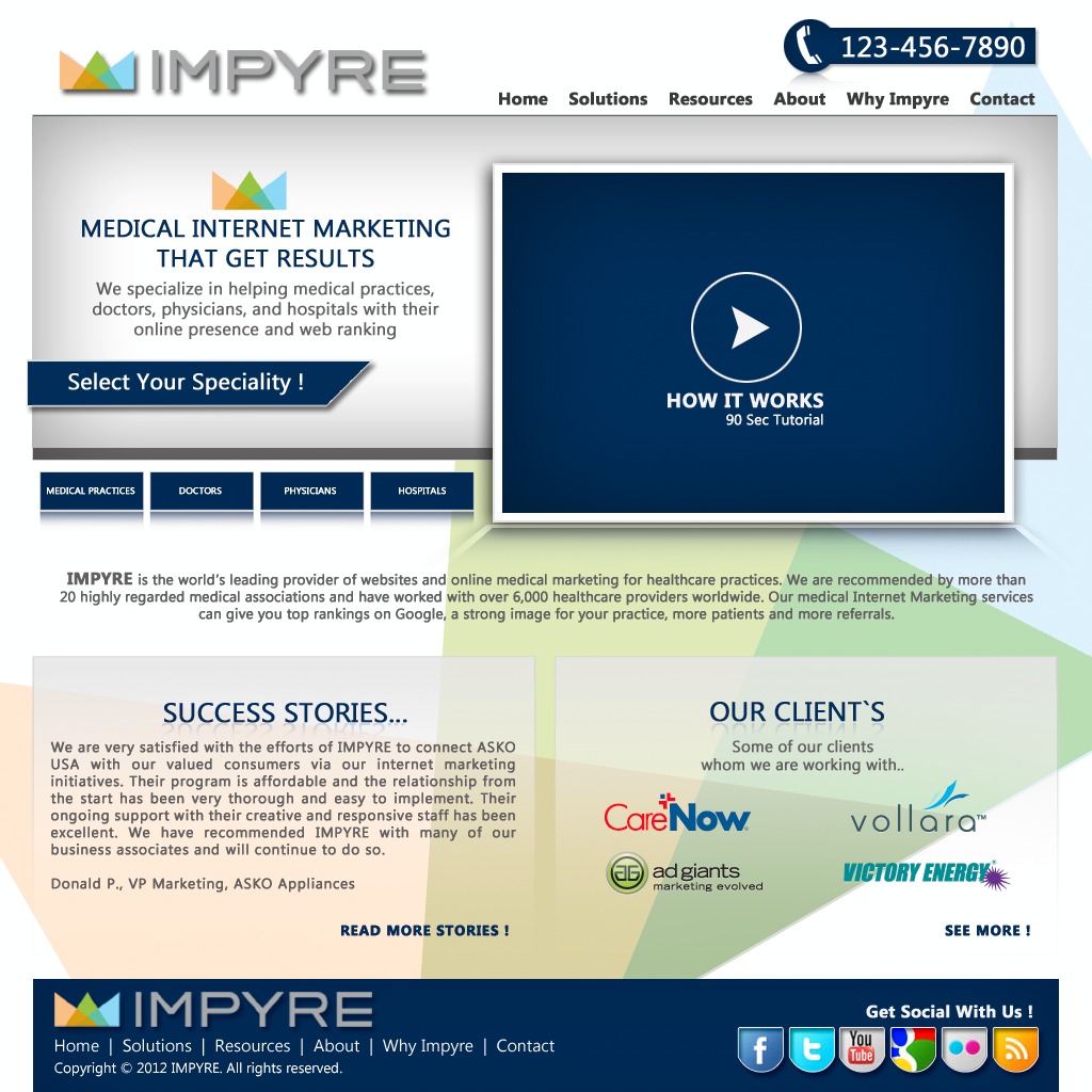 Web Design by iamhaseeb for Impyre, LLC | Design #1014984