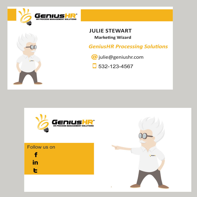 Business Card Design by Abikasirajan for GeniusHR | Design #3798137