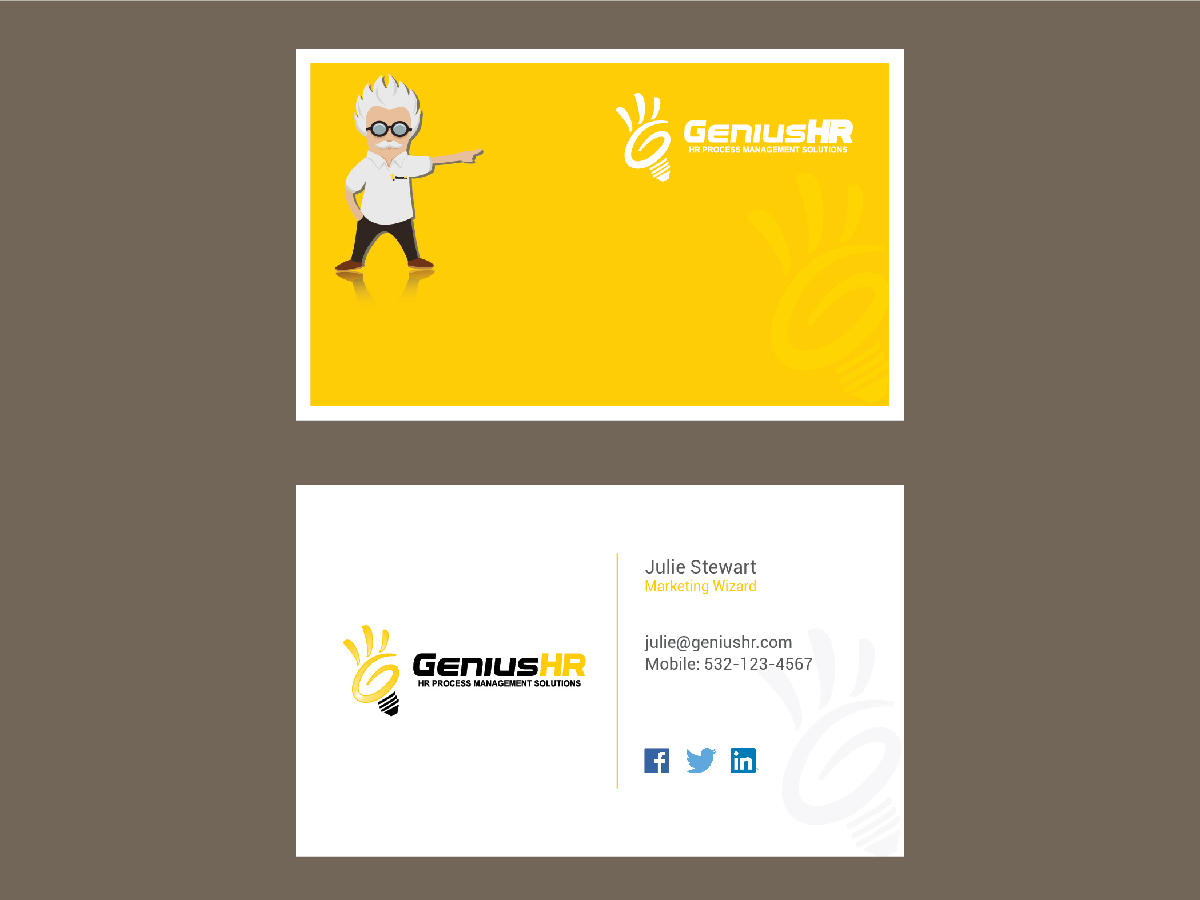 Business Card Design by Roberta for GeniusHR | Design #3801715