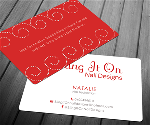 Business Card Design by Sarah Haroon for Bling it On nail designs  | Design: #3804410