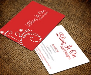 Business Card Design by Sarah Haroon for Bling it On nail designs  | Design: #3804462