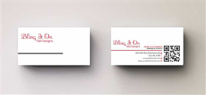 Business Card Design by AwsomeD for Bling it On nail designs  | Design: #3808842