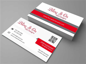 Business Card Design by AwsomeD for Bling it On nail designs  | Design: #3808843