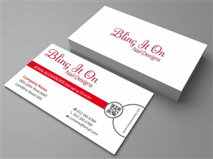 Business Card Design by AwsomeD for Bling it On nail designs  | Design: #3808844