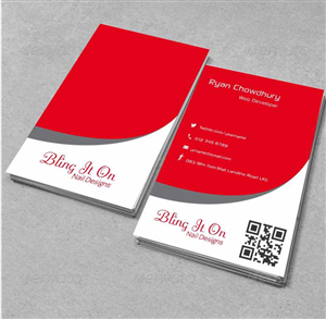 Business Card Design by AwsomeD for Bling it On nail designs  | Design: #3808848