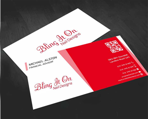 Business Card Design by AwsomeD for Bling it On nail designs  | Design: #3808849