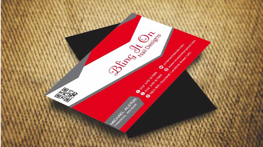 Business Card Design by AwsomeD for Bling it On nail designs  | Design #3808852