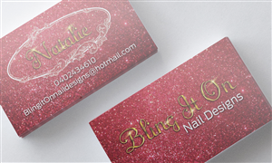 Business Card Design by karthik for Bling it On nail designs  | Design: #3797747