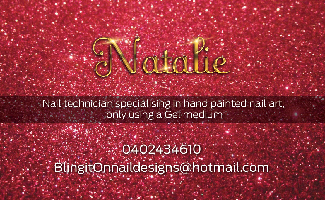 Business Card Design by karthik for Bling it On nail designs  | Design #3804741