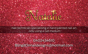Business Card Design by karthik for Bling it On nail designs  | Design: #3804741