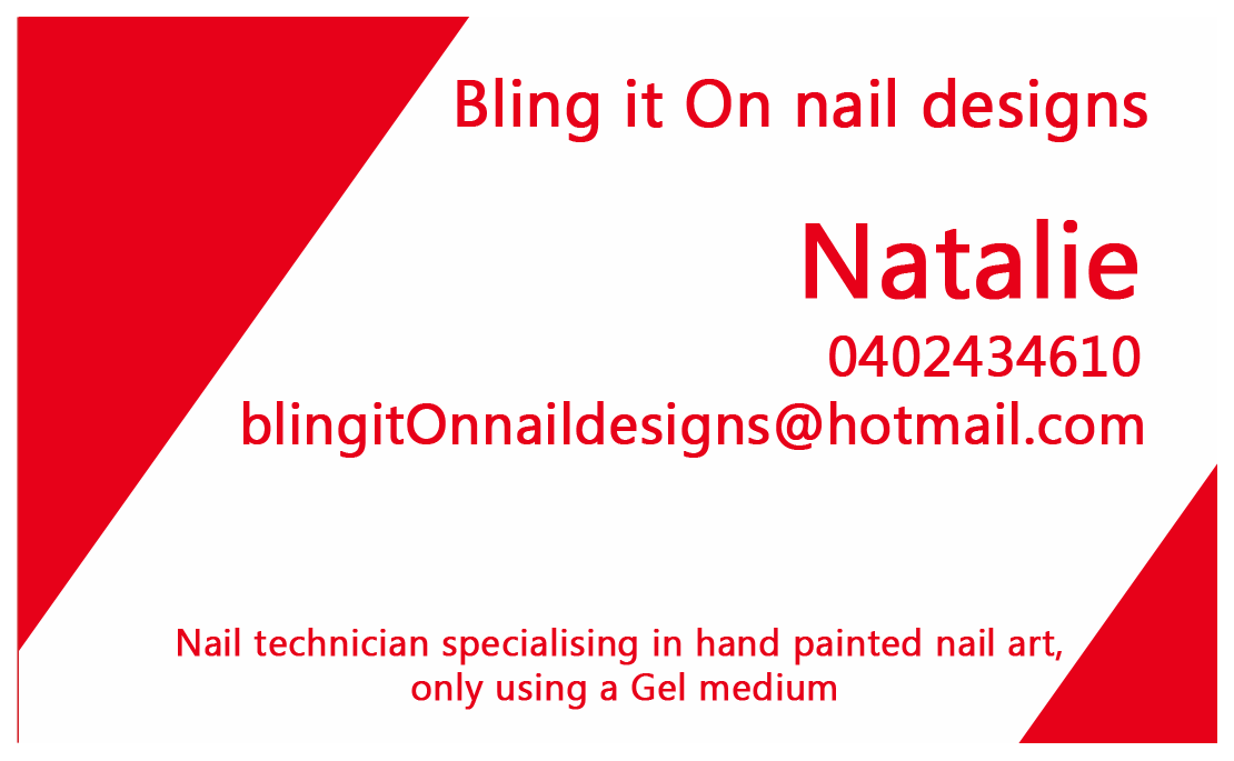 Diseño de Tarjeta de Presentación por niroshana para Bling it On nail designs  | Diseño #3802989