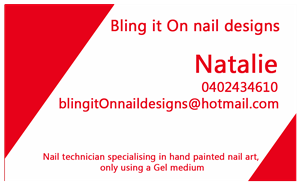 Business Card Design by niroshana for Bling it On nail designs  | Design #3802989