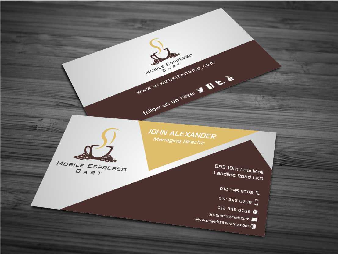 Business Card Design by AwsomeD for Cafe en vélo | Design #3809258