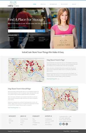 Website for Community Storage Startup Company | Web Design by OM