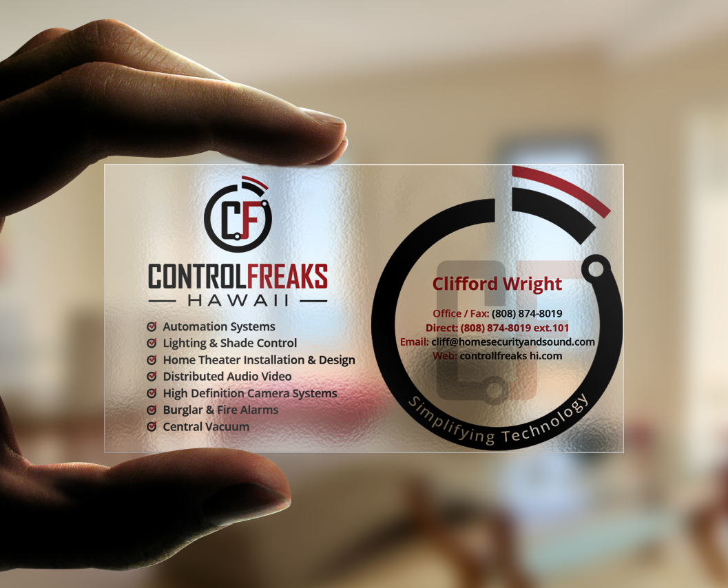 Diseño de Tarjeta de Presentación por Nelsur para Control Freaks Hawaii | Diseño #3976724