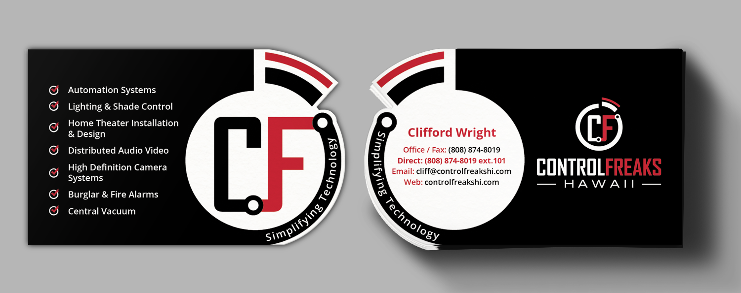 Business Card Design by Nelsur for Control Freaks Hawaii | Design #4024915