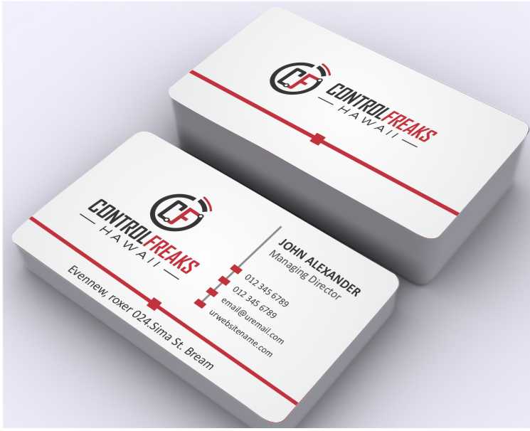 Diseño de Tarjeta de Presentación por AwsomeD para Control Freaks Hawaii | Diseño #4008721