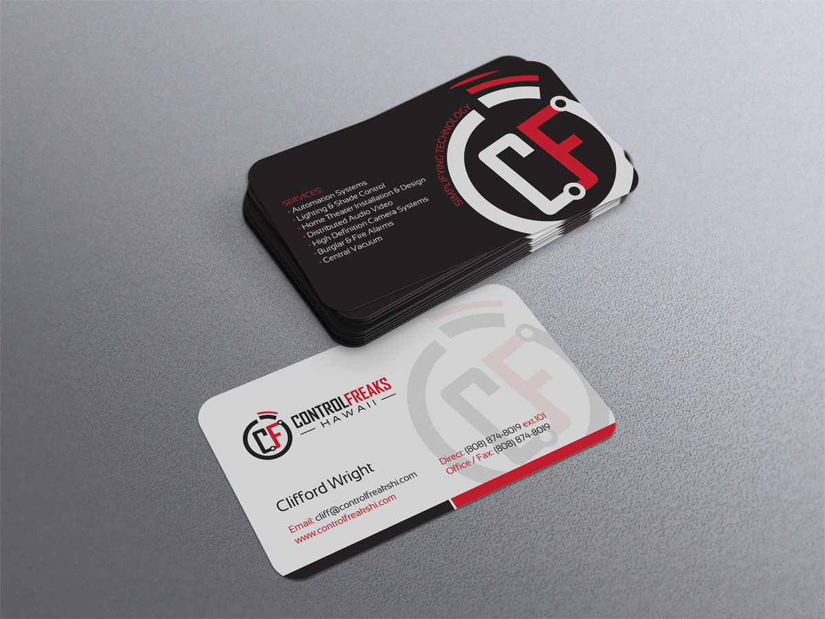 Business Card Design by diRtY.EMM for Control Freaks Hawaii | Design #4025081