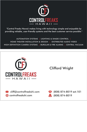 Visitenkarten-Design von Sushma für Control Freaks Hawaii | Design: #4013555