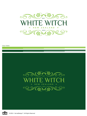 Brand name : White Witch (primary) New Zealand (secondary)  | Logo Design by garrad