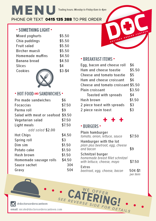 Menu Design by Z_AsInZebra for this project | Design #3813435