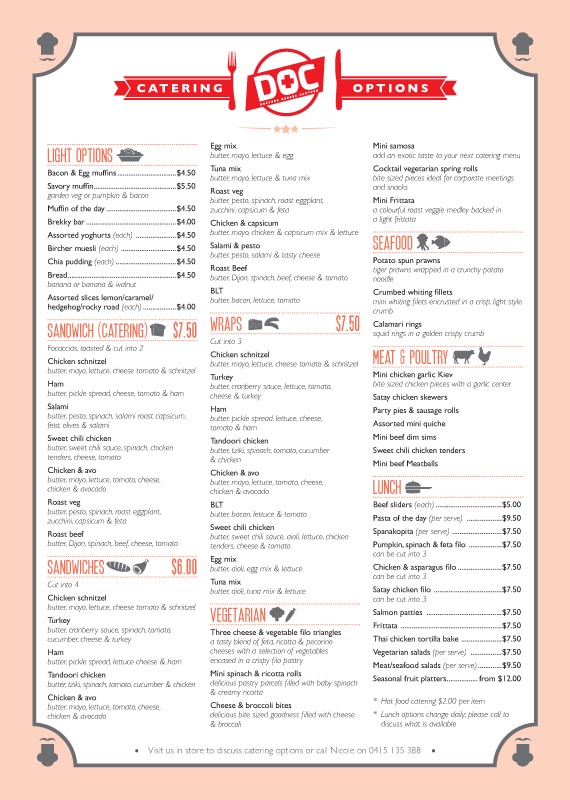 Menu Design by foo for this project | Design #3807467