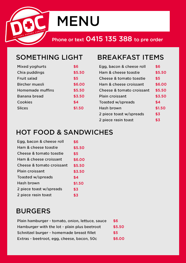 Menu Design by yadunath for this project | Design #3939964