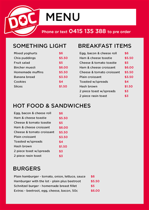 Menu Design by yadunath