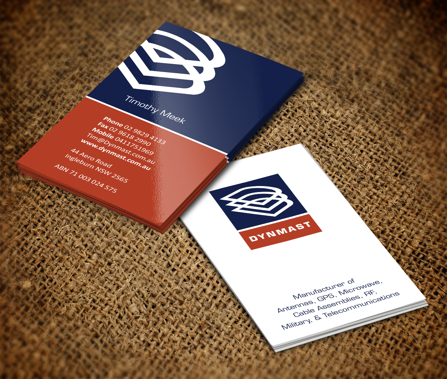 Business Card Design by pecas for Dynmast Pty Ltd | Design #3848893