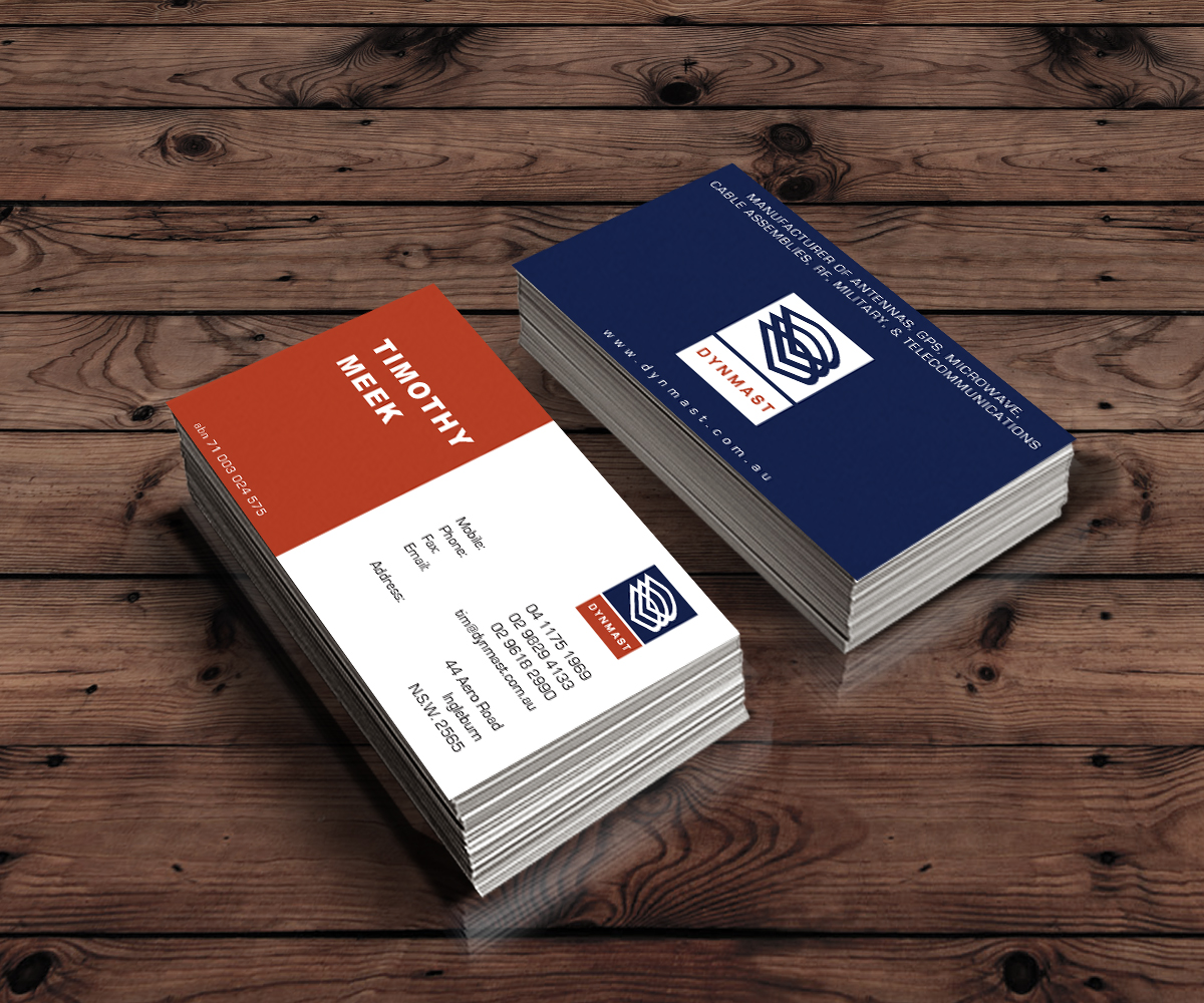 Business Card Design by AizerDS for Dynmast Pty Ltd | Design #3801486