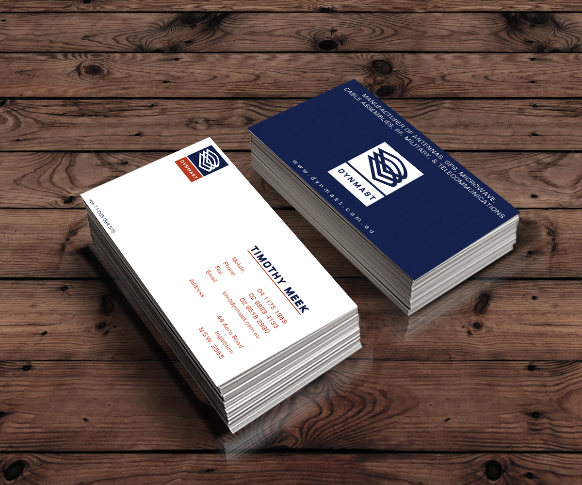 Business Card Design by AizerDS for Dynmast Pty Ltd | Design #3801491