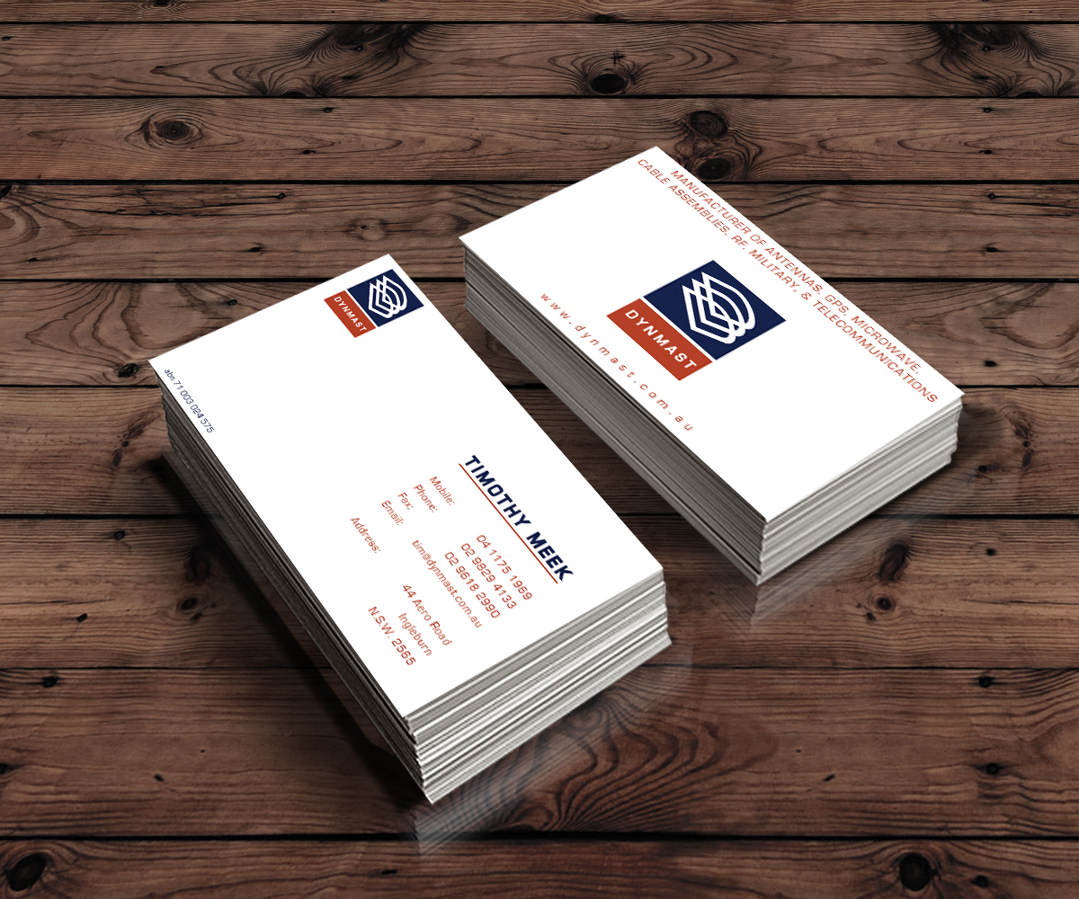 Business Card Design by AizerDS for Dynmast Pty Ltd | Design #3801493