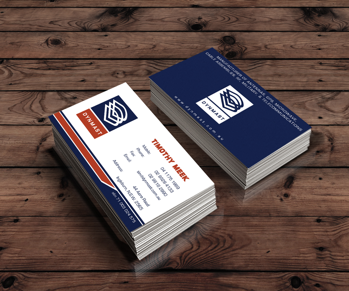 Business Card Design by AizerDS for Dynmast Pty Ltd | Design #3807760