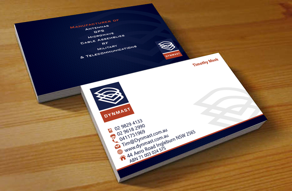 Visitenkarten-Design von Hardcore Design für Dynmast Pty Ltd | Design #3871467
