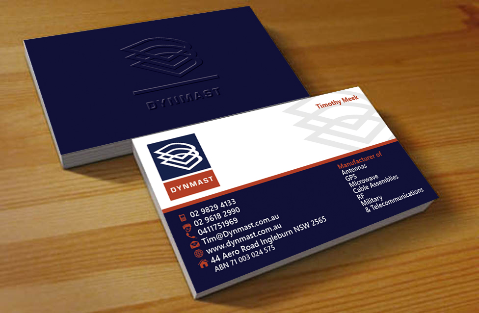 Business Card Design by Hardcore Design for Dynmast Pty Ltd | Design #3871669