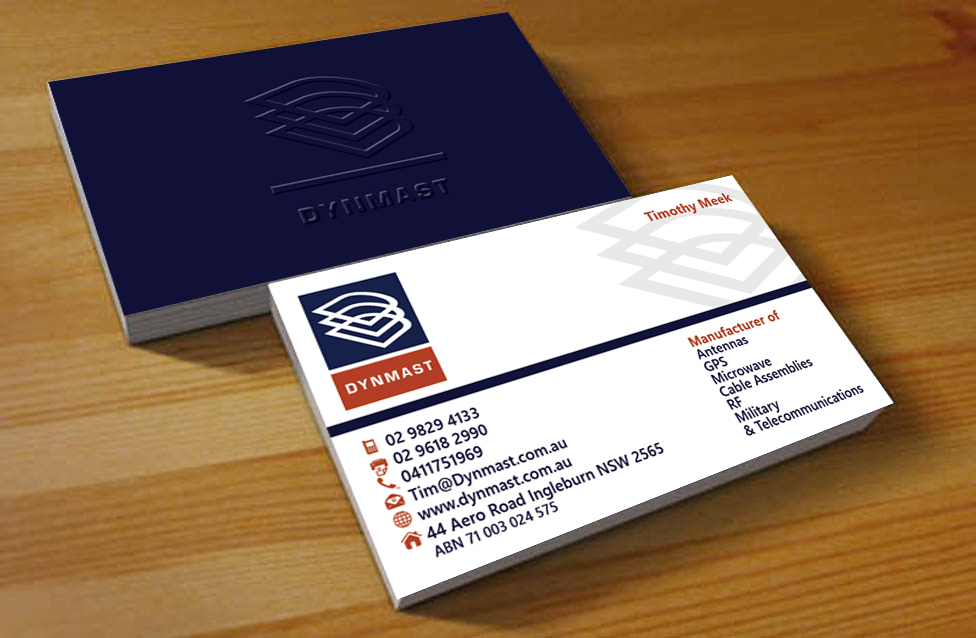 Business Card Design by Hardcore Design for Dynmast Pty Ltd | Design #4190124