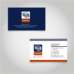 Business Card Design by Shahzad Kashif for Dynmast Pty Ltd | Design: #3862961