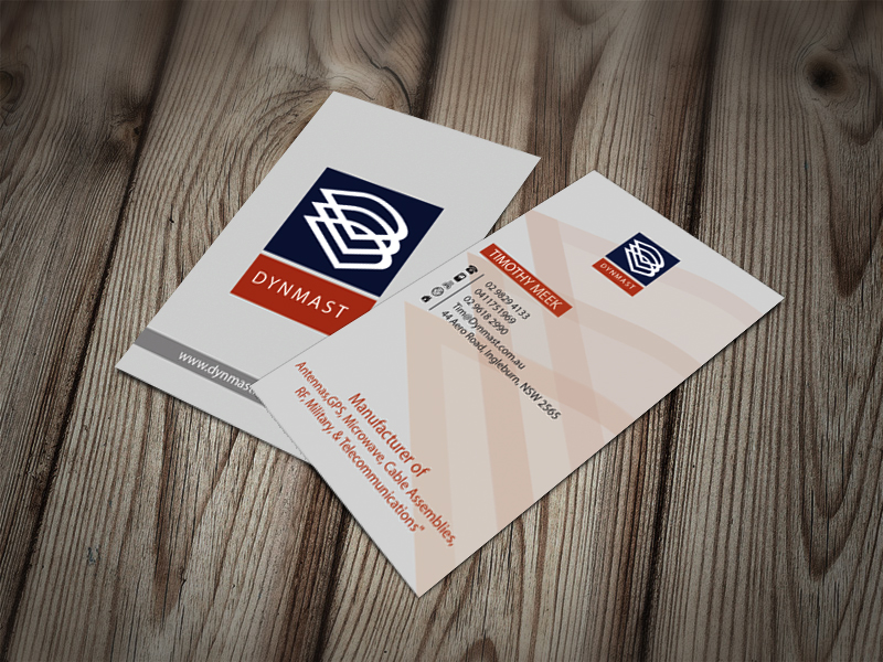 Diseño de Tarjeta de Presentación por hmecdesign para Dynmast Pty Ltd | Diseño #3809642