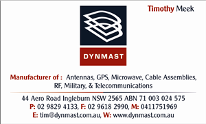 Business Card Design by Robert Macwan for Dynmast Pty Ltd | Design #3804849