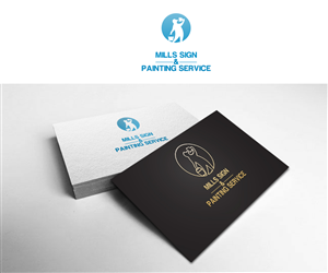 Logo Design by GenArt for Mills Sign & Painting Service | Design: #3801664